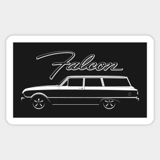 White 63 Falcon 2 Door Wagon Sticker